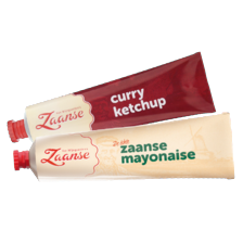 Zaanse mayonaise, ketchup of curry ketchup